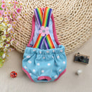 Fashionable Washable Reusable Suspender Sanitary Pant Panty Diaper With Dots for Pet Female Dog Random Color Size XL