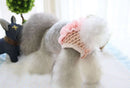 Waterproof Comfortable Pink Drape Pierced Design Floral Chiffon White Lace Dog Physical Pant Pet Supplies Pink M