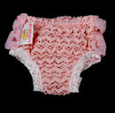 Waterproof Comfortable Pink Drape Pierced Design Floral Chiffon White Lace Dog Physical Pant Pet Supplies Pink M