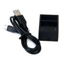 Generic Dual Battery Charger with USB Power Charging Cable for Hero 3 Camera