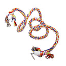 Durable Easy To Carry Flexible Shape Soft Cotton Parrot Cage Toy Rope Multi-Color 1.1M