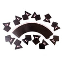 Set Of 24PCS Cute Cupcake Candy Sweets Wrappers With Toppers Wedding Birthday Party Supplies Black