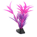 Plastic Glow In The Dark Artificial Grass Fish Tank Aquarium Decoration Rosy 35mm