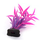 Plastic Glow In The Dark Artificial Grass Fish Tank Aquarium Decoration Rosy 35mm