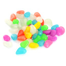 Plastic Glow In The Dark Stone Pebbles Aquarium Fish Tank Flower Pot Road Wall Swimming Pool Decorations Random PACK OF 50PCS