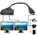 Male to 2 Female Connector Cable Converter Plug for HDTV LCD Monitor