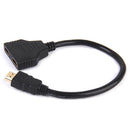 Male to 2 Female Connector Cable Converter Plug for HDTV LCD Monitor