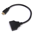 Male to 2 Female Connector Cable Converter Plug for HDTV LCD Monitor