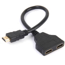 Male to 2 Female Connector Cable Converter Plug for HDTV LCD Monitor