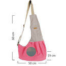 Canvas Dog Cat Mesh Carrier Shoulder Sling Bag Tote Pouch Pet Supplies Pink