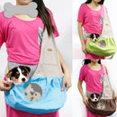 Canvas Dog Cat Mesh Carrier Shoulder Sling Bag Tote Pouch Pet Supplies Pink
