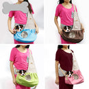Canvas Dog Cat Mesh Carrier Shoulder Sling Bag Tote Pouch Pet Supplies Pink