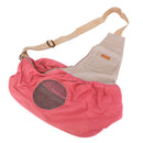 Canvas Dog Cat Mesh Carrier Shoulder Sling Bag Tote Pouch Pet Supplies Pink