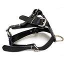 PU Leather Adjustable Chest Strap Dog Puppy Harness Safety Belt Pet Supplies Black