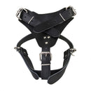 PU Leather Adjustable Chest Strap Dog Puppy Harness Safety Belt Pet Supplies Black