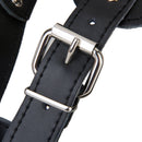 PU Leather Adjustable Chest Strap Dog Puppy Harness Safety Belt Pet Supplies Black