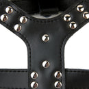 PU Leather Adjustable Chest Strap Dog Puppy Harness Safety Belt Pet Supplies Black
