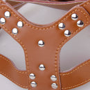 Adjustable Leather D-Ring Dog Chest Strap Belt Harness Safety Equipment Pet Supplies Brown
