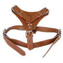 Adjustable Leather D-Ring Dog Chest Strap Belt Harness Safety Equipment Pet Supplies Brown