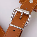 Adjustable Leather D-Ring Dog Chest Strap Belt Harness Safety Equipment Pet Supplies Brown