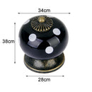 Cute Playful Ceramic Knob Door Window Cupboard TV Cabinet Drawer Handle Pull Black