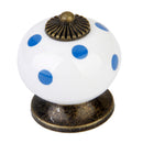 Cute Playful Ceramic Knob Door Window Cupboard TV Cabinet Drawer Handle Pull White