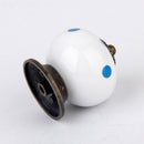 Cute Playful Ceramic Knob Door Window Cupboard TV Cabinet Drawer Handle Pull White