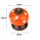 Cute Playful Ceramic Knob Door Window Cupboard TV Cabinet Drawer Handle Pull Orange