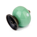 Cute Playful Ceramic Knob Door Window Cupboard TV Cabinet Drawer Handle Pull Green
