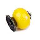 Cute Playful Ceramic Knob Door Window Cupboard TV Cabinet Drawer Handle Pull Yellow