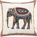 Cotton Linen Blend Knitted Elephant Pattern Cushion Pillow Case Cover Home Office Bedroom Living Room Decor 42 CM