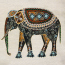 Cotton Linen Blend Knitted Elephant Pattern Cushion Pillow Case Cover Home Office Bedroom Living Room Decor 42 CM