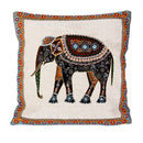 Cotton Linen Blend Knitted Elephant Pattern Cushion Pillow Case Cover Home Office Bedroom Living Room Decor 42 CM