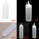 12oz Capacity Plastic Sauce Oil Vinegar Ketchup Mustard Mayonnaise Squeeze Bottle Dispenser for Home Kitchen Hotel Cafe Use White