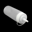 12oz Capacity Plastic Sauce Oil Vinegar Ketchup Mustard Mayonnaise Squeeze Bottle Dispenser for Home Kitchen Hotel Cafe Use White