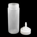 12oz Capacity Plastic Sauce Oil Vinegar Ketchup Mustard Mayonnaise Squeeze Bottle Dispenser for Home Kitchen Hotel Cafe Use White