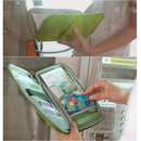Convenient Multifunctional Travel Document Passport Cellphone Cash Storage Holder Wallet Organizer Bag Burgundy