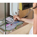 Convenient Multifunctional Travel Document Passport Cellphone Cash Storage Holder Wallet Organizer Bag Blue