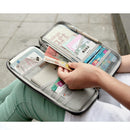 Convenient Multifunctional Travel Document Passport Cellphone Cash Storage Holder Wallet Organizer Bag Blue
