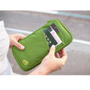 Convenient Multifunctional Travel Document Passport Cellphone Cash Storage Holder Wallet Organizer Bag Blue