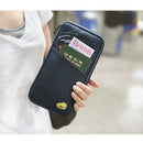 Convenient Multifunctional Travel Document Passport Cellphone Cash Storage Holder Wallet Organizer Bag Burgundy