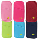 Convenient Multifunctional Travel Document Passport Cellphone Cash Storage Holder Wallet Organizer Bag Blue