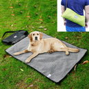 Easy Carry Foldable Durable Waterproof Blanket for Pet Cat Dog Travel Camping Picnic Use Black