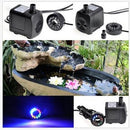 Set Of 110-120v 15W Power Consumption Aquarium Fountain Water Pump With Cable +6mm/10mm Water Outlet Black