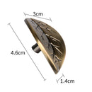 Vintage Bronze Leaf Shaped Cabinet Wardrobe Door Drawer Bin Handle Pull Knob