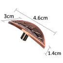 Vintage Red Bronze Leaf Shape Cabinet Wardrobe Door Drawer Handle Pull Knob