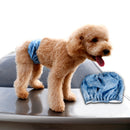 Soft Smooth Comfortable Trendy Cotton Snap Button Design Dog Physical Pants Diaper Sanitary Underwear Pet Supplies Cowboy Blue L