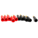 4mm Gold Plated Banana Plug Connectors Adapter Speaker 10pcs Black+Red