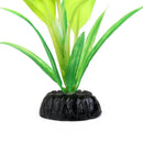 Green Plastic Fake Grass Cloth Leaves Plants Aquarium Fish Tank Ornament DIY
