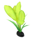 Green Plastic Fake Grass Cloth Leaves Plants Aquarium Fish Tank Ornament DIY